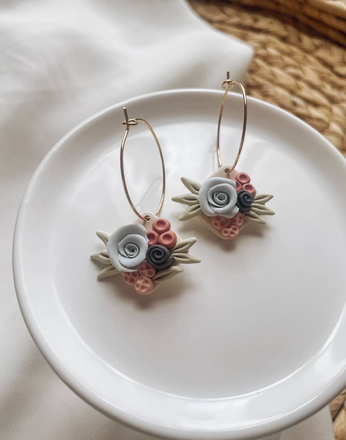 Placed by Grace - Spring Floral Hoop Earrings - The Secret Garden Bookery