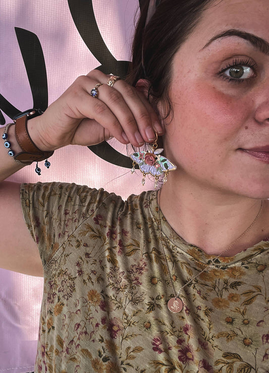 Sugar Bird Jewels - Tea time Victorian floral moths - The Secret Garden Bookery