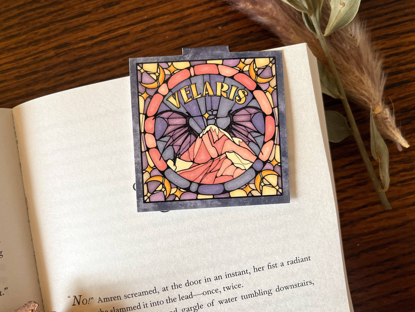 Well Read Babes - Magnetic Bookmark - Velaris Stained Glass Bookish Gift - The Secret Garden Bookery