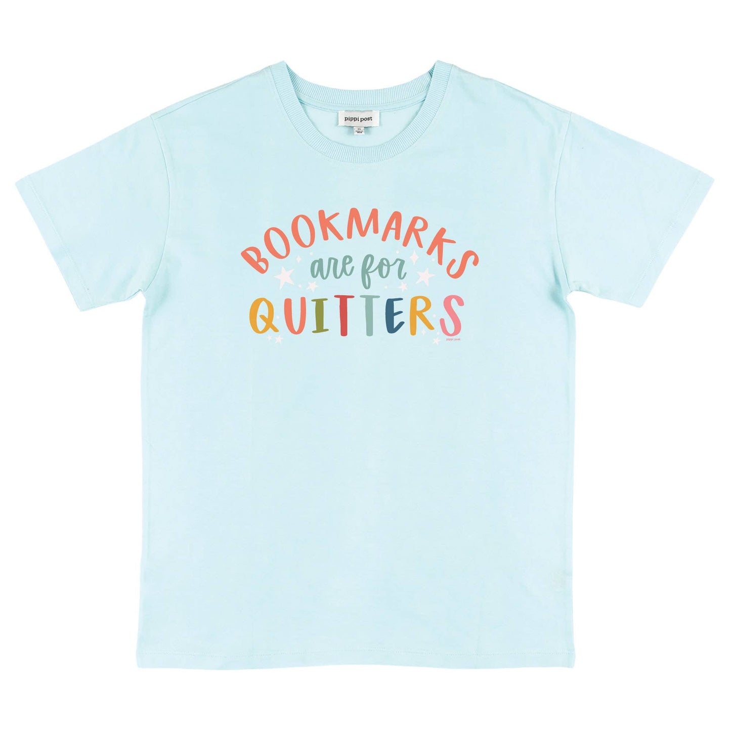 Pippi Post - Bookmarks Are For Quitters - Pippi Tee - Sea Salt - The Secret Garden Bookery