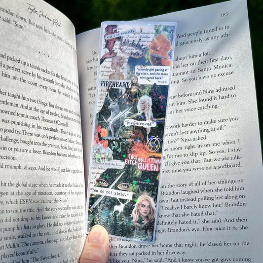 Awfullynerdy.co - Throne of Glass Aelin Galathynius Collage Bookmark - The Secret Garden Bookery