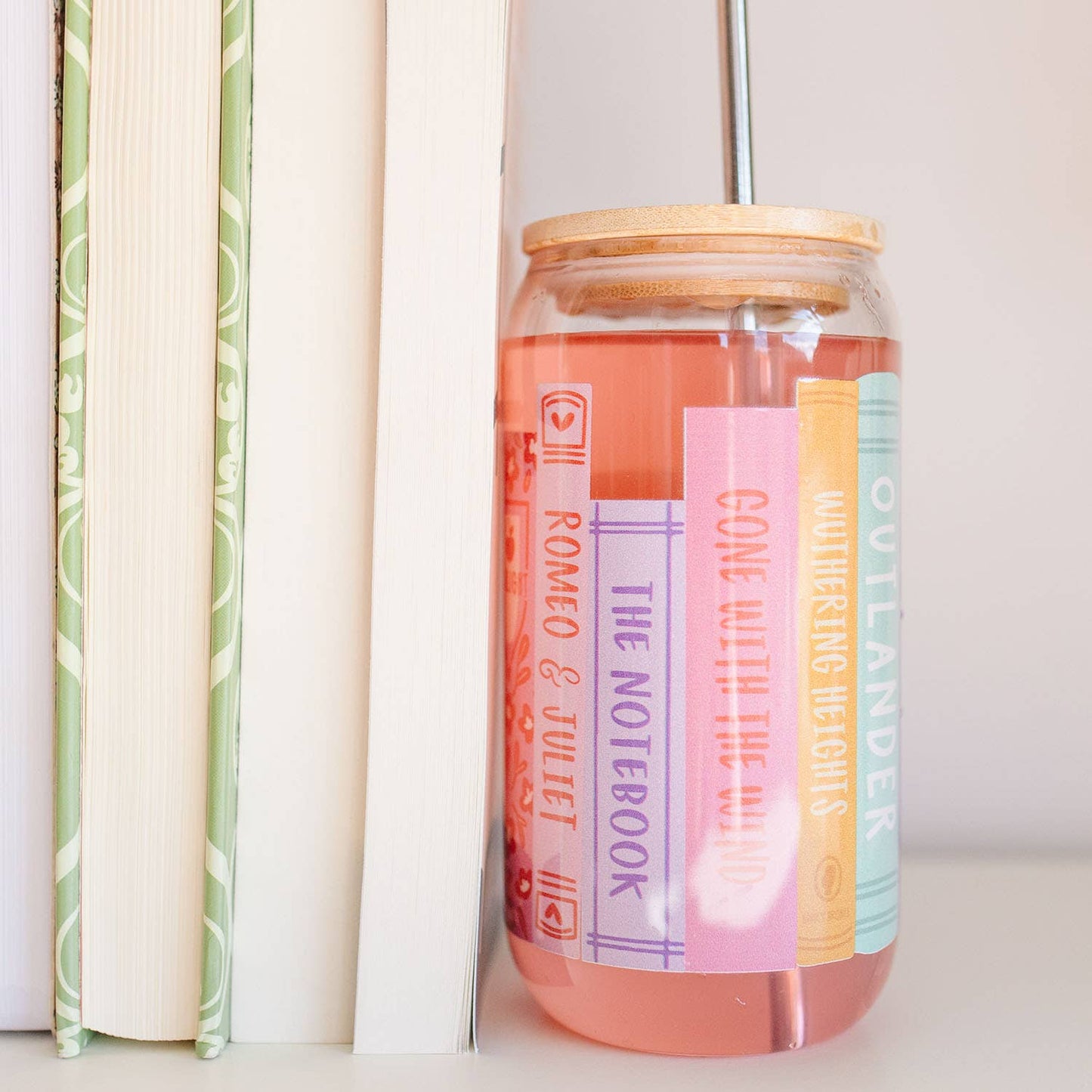 Pippi Post - Romance Novels Books Glass Can - The Secret Garden Bookery