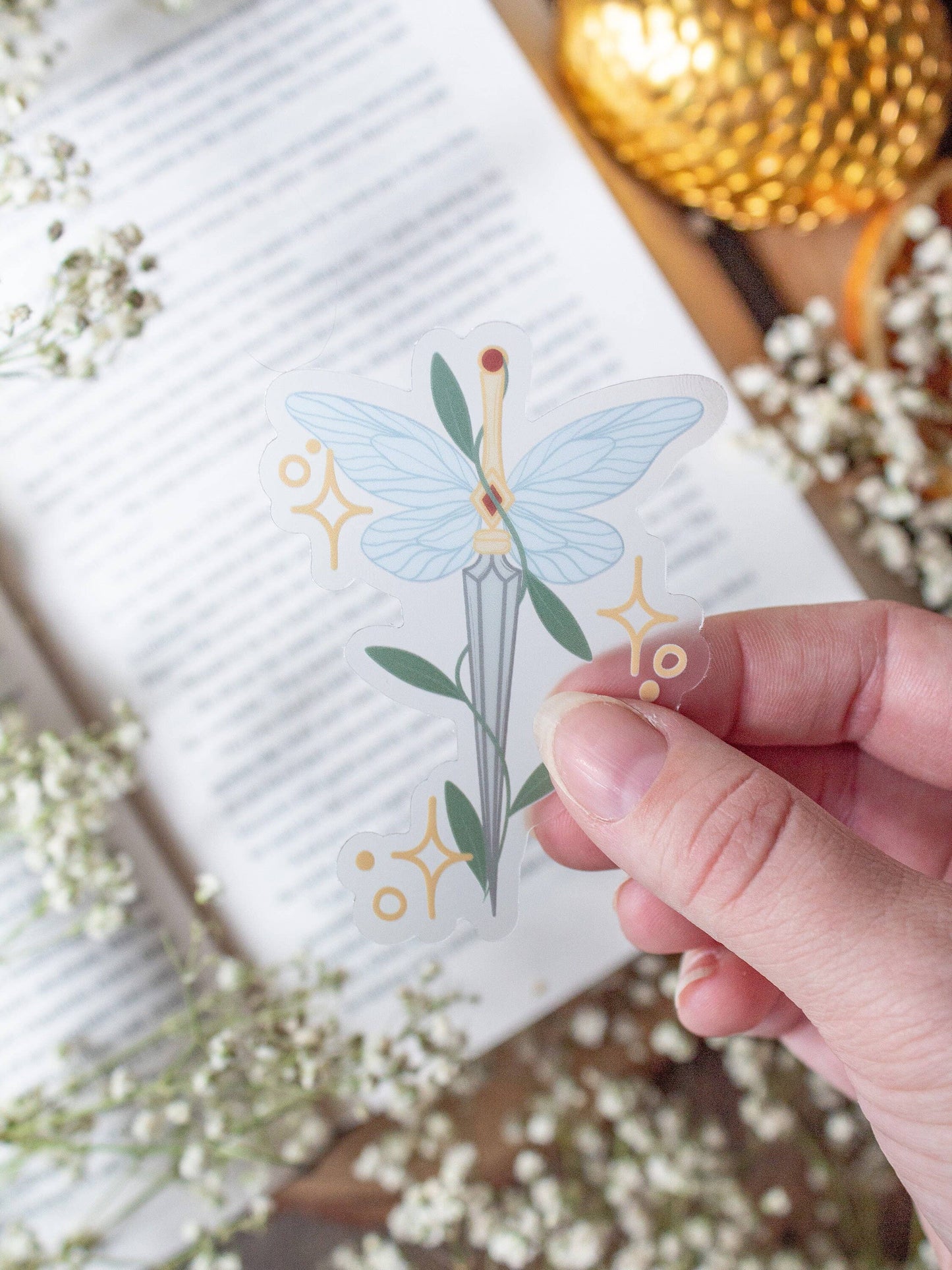 Meaggie Moos - Fantasy Faerie Dagger Bookish Vinyl Waterproof Sticker - The Secret Garden Bookery