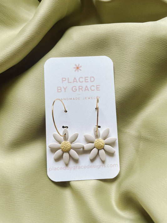Placed by Grace - Daisy Hoops I Summer Wild Flower Collection - The Secret Garden Bookery