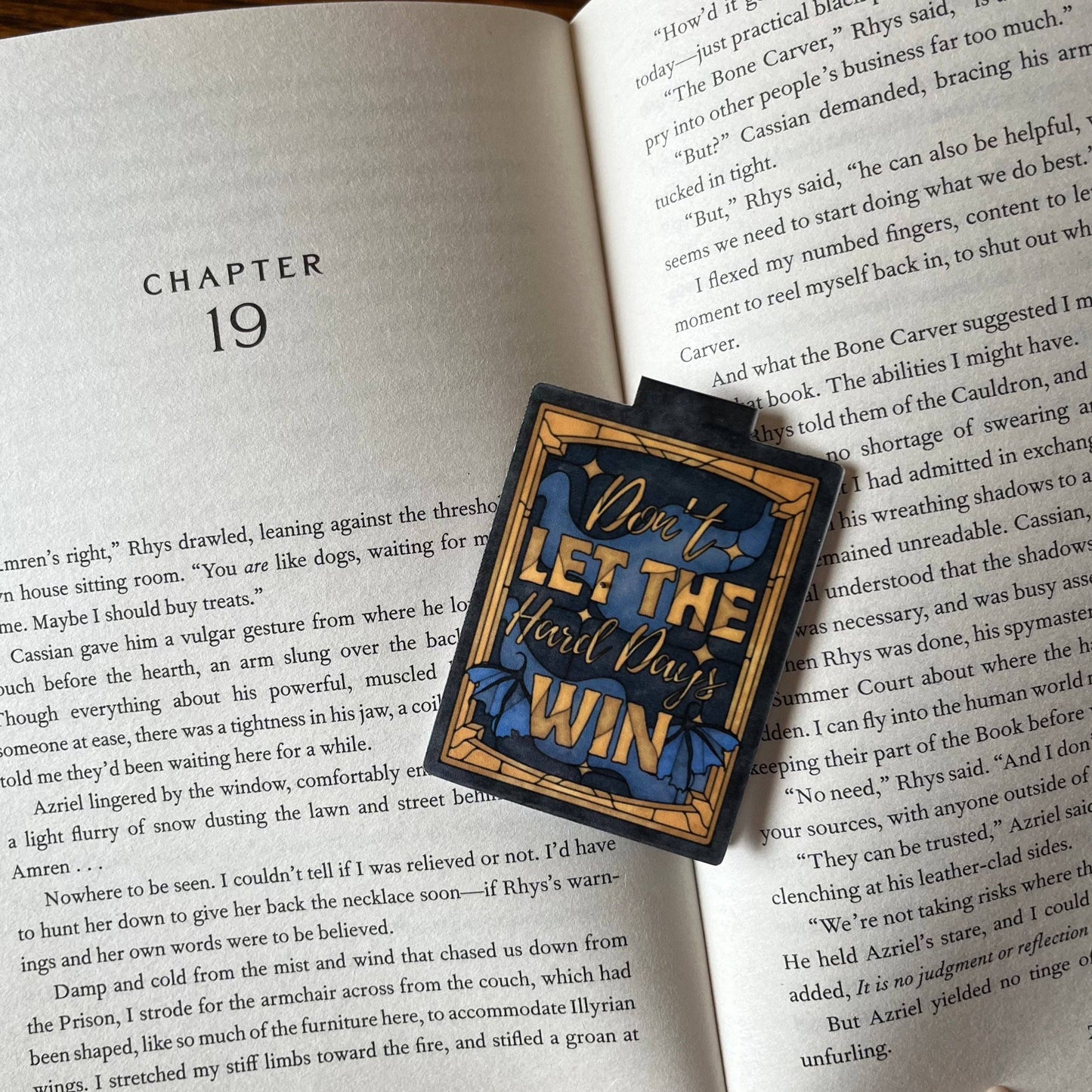 Well Read Babes - Magnetic Bookmark Don't Let The Hard Days Win Stained Glass - The Secret Garden Bookery