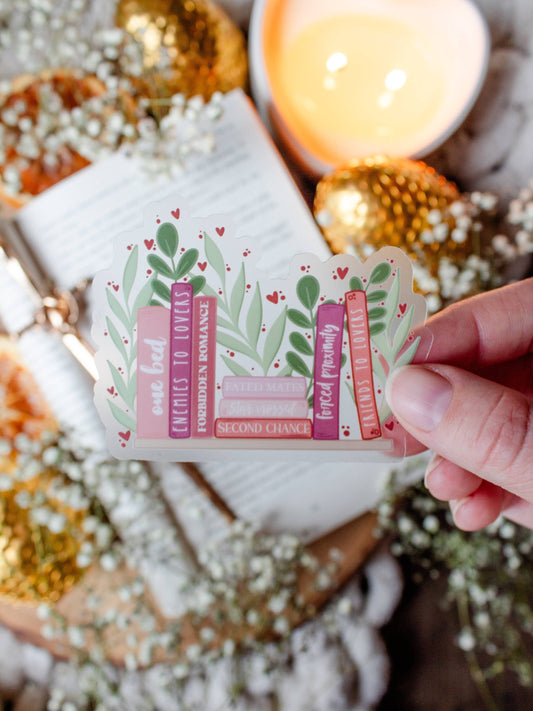 Meaggie Moos - Romance Book Trope Bookshelf Waterproof Vinyl Sticker - The Secret Garden Bookery