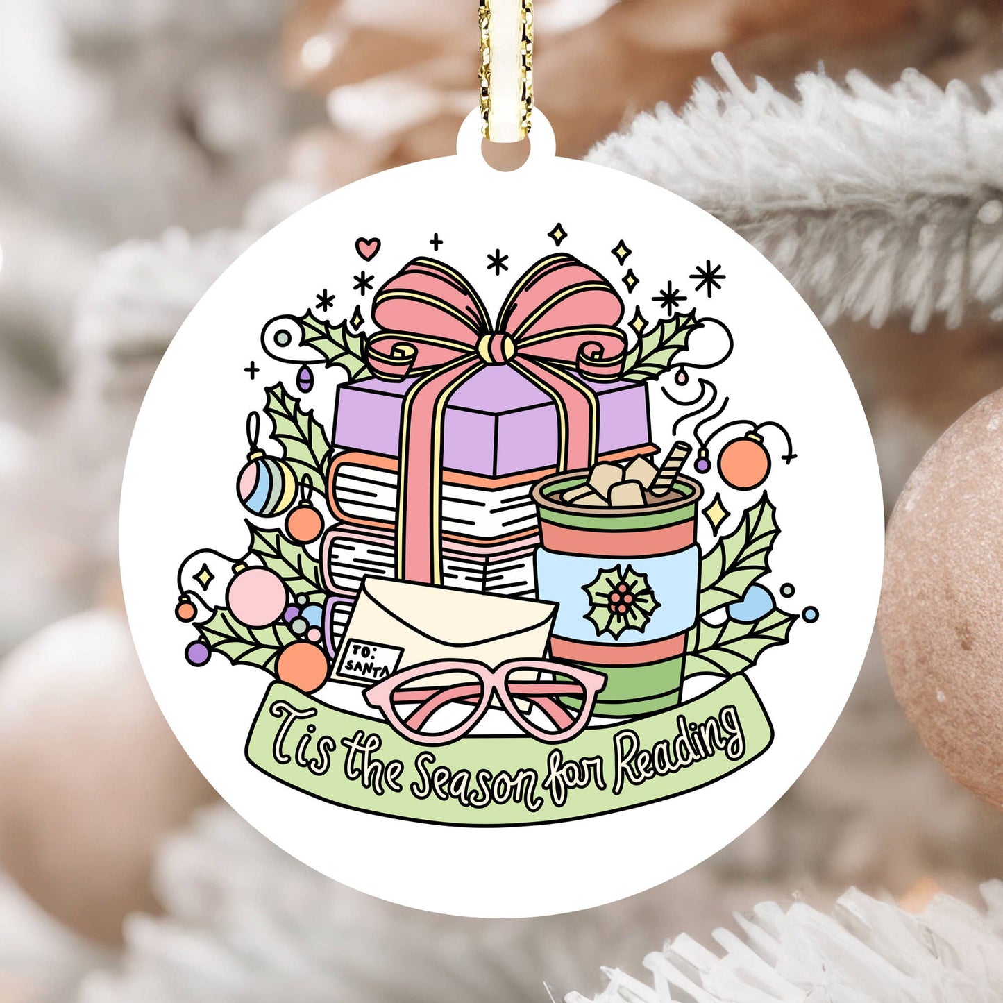 Book Christmas Ornament, Reading Bookish Gifts, Book Merch