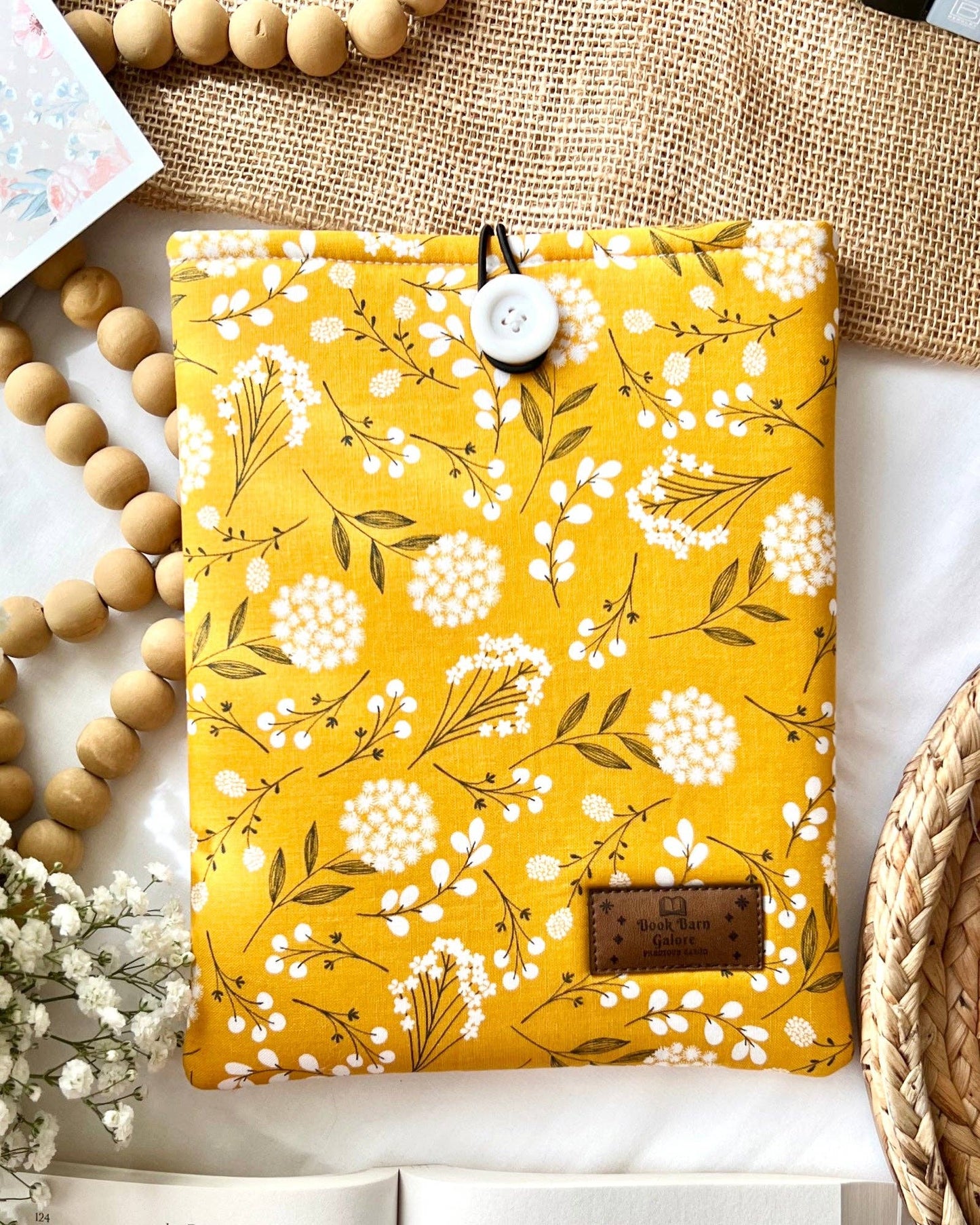 Book Barn Galore - Mustard Folkwood Book Sleeve - The Secret Garden Bookery