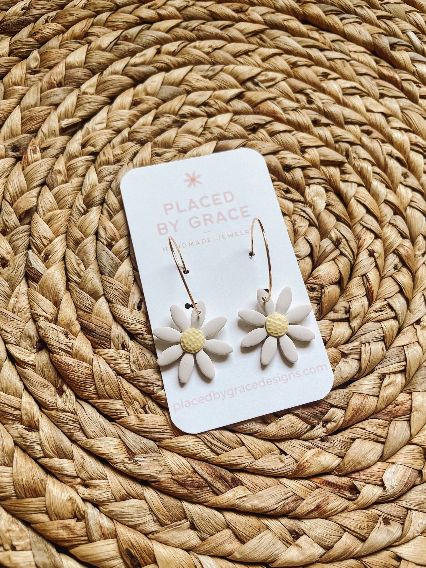 Placed by Grace - Daisy Hoops I Summer Wild Flower Collection - The Secret Garden Bookery