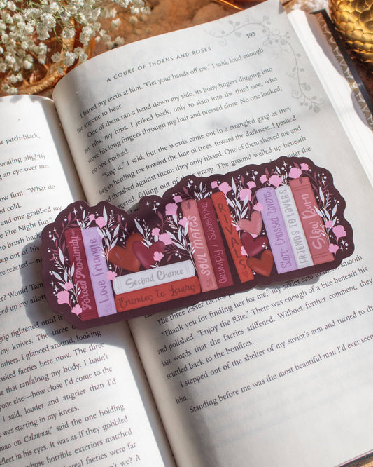 Meaggie Moos - Romance Bookshelf Die Cut Bookmark | Soft Touch - The Secret Garden Bookery