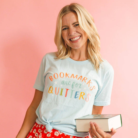 Pippi Post - Bookmarks Are For Quitters - Pippi Tee - Sea Salt - The Secret Garden Bookery