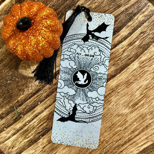 Awfullynerdy.co - Fly or Die Metal Bookmark - The Secret Garden Bookery