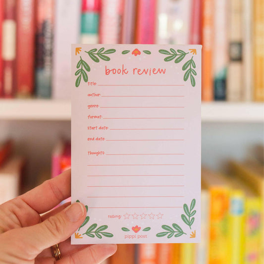 Pippi Post - Book Review 4x6 Notepad - The Secret Garden Bookery