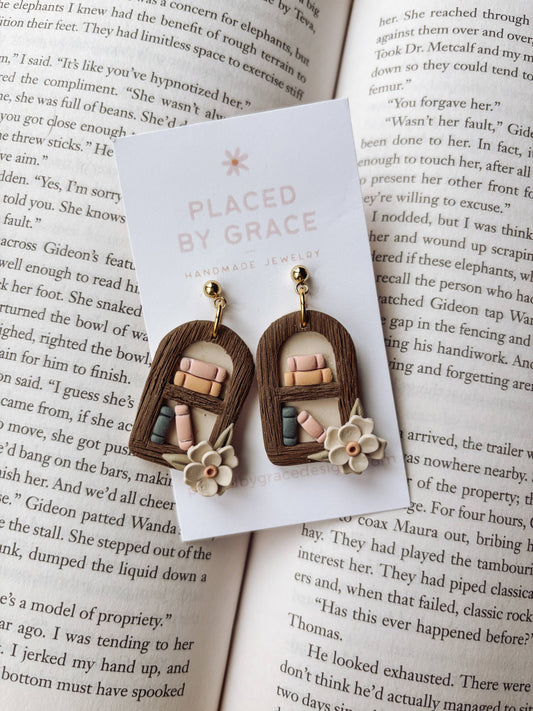 Placed by Grace - Floral Arch Bookshelf Earrings