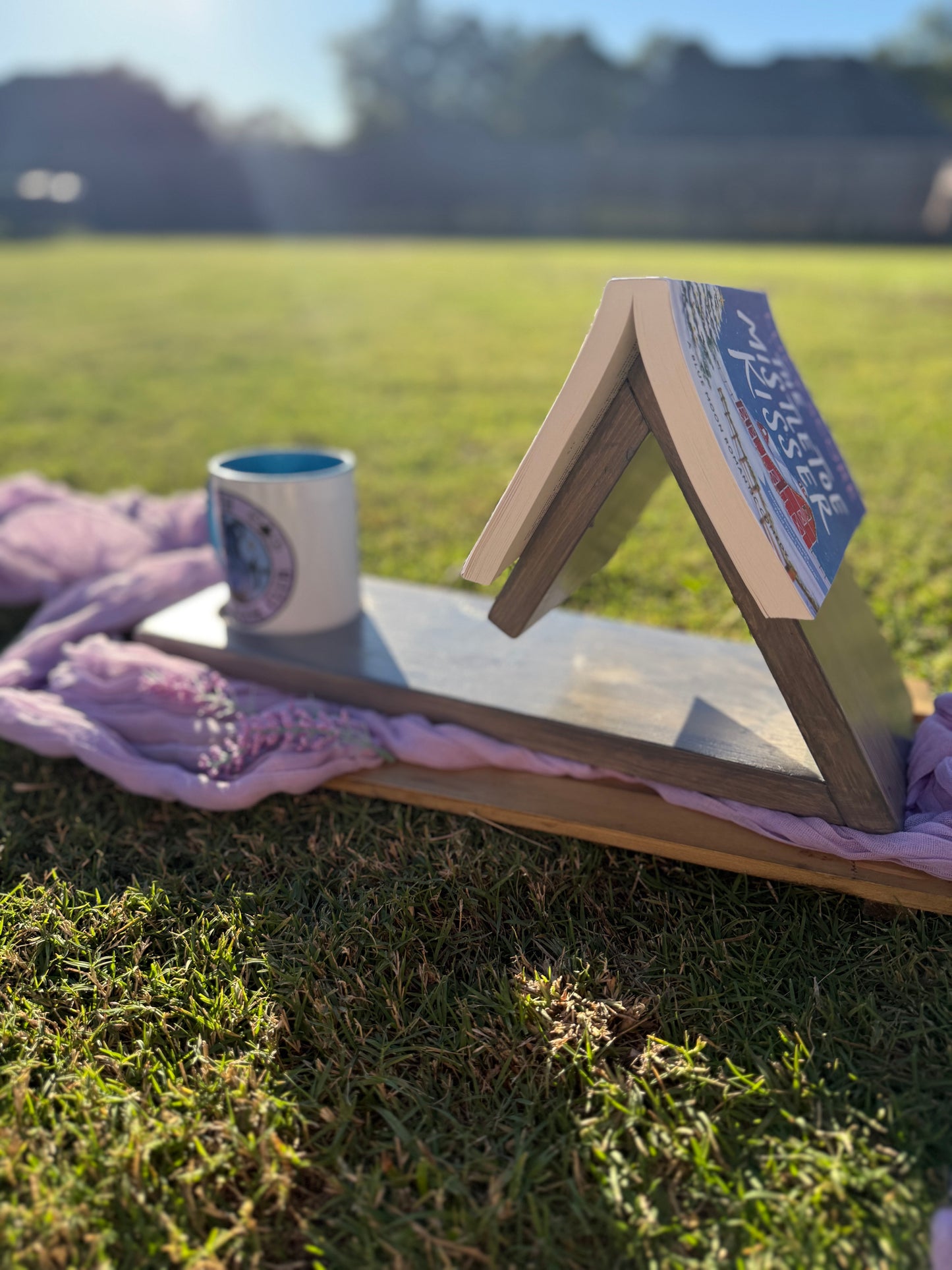 Rustic Wooden Book Stand