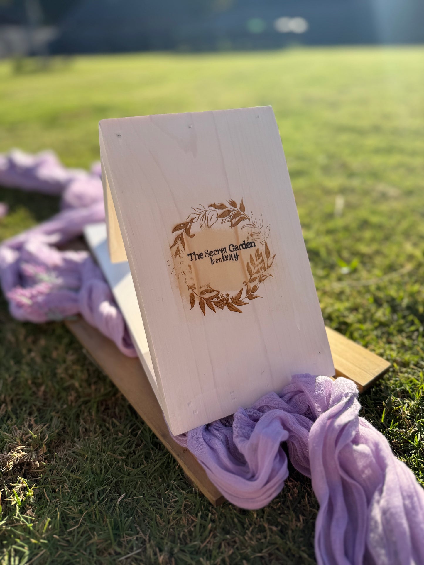 Rustic Wooden Book Stand