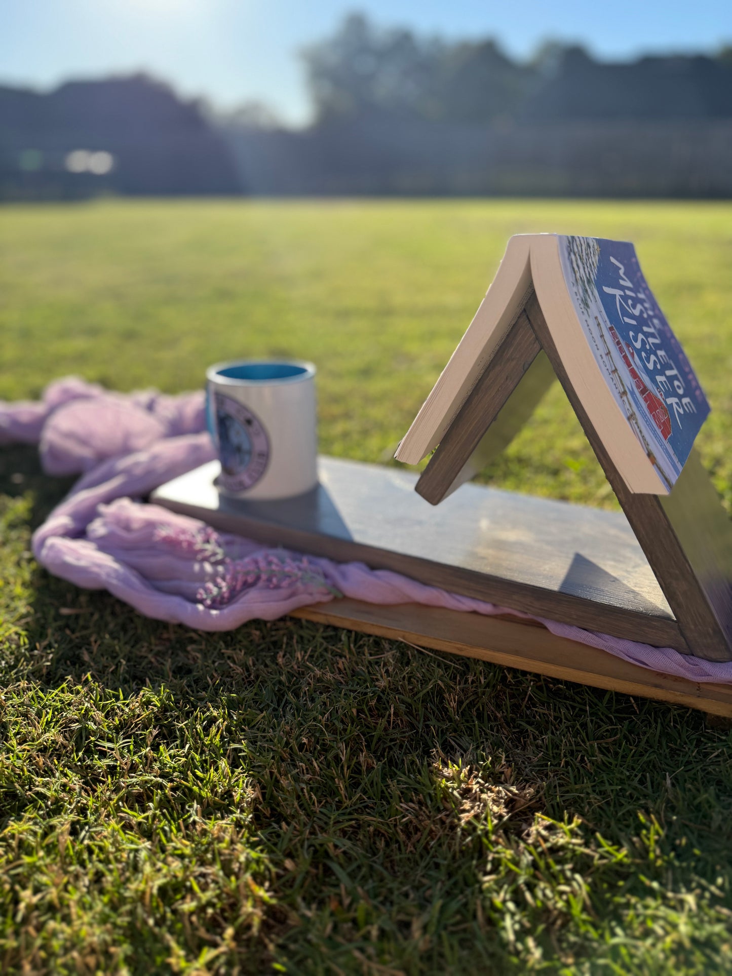 Rustic Wooden Book Stand