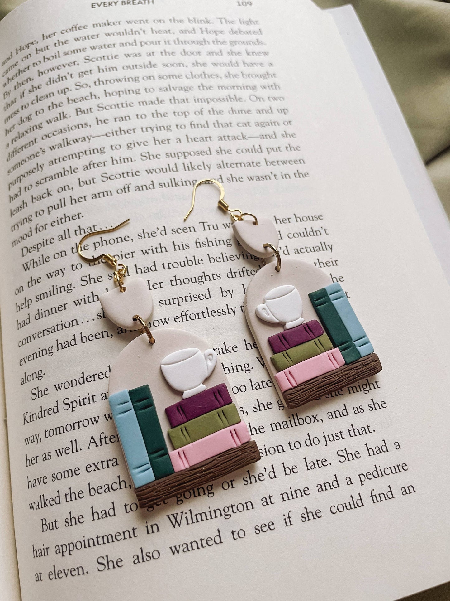 Placed by Grace - Coffee Shop Book Earrings