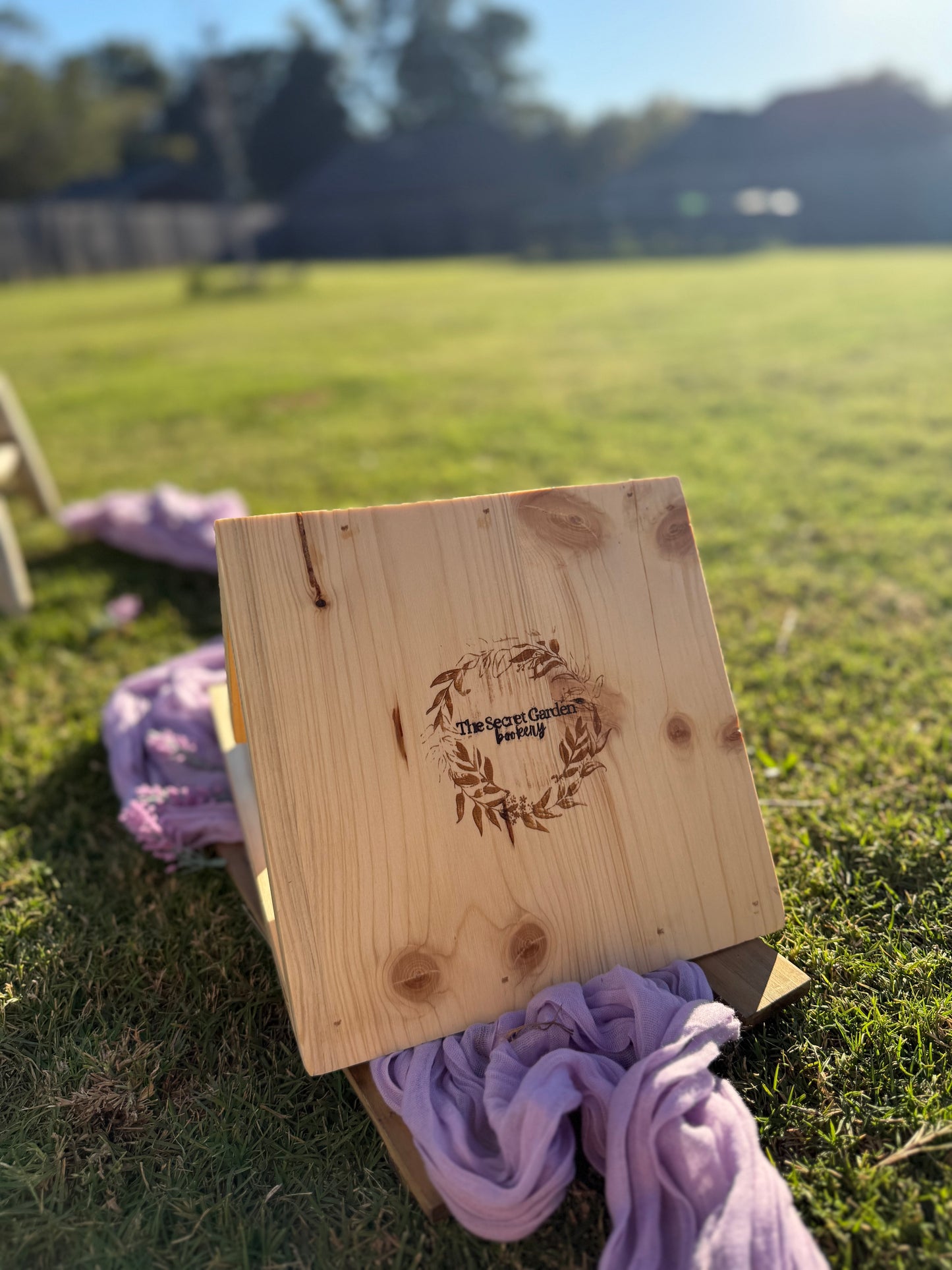 Rustic Wooden Book Stand