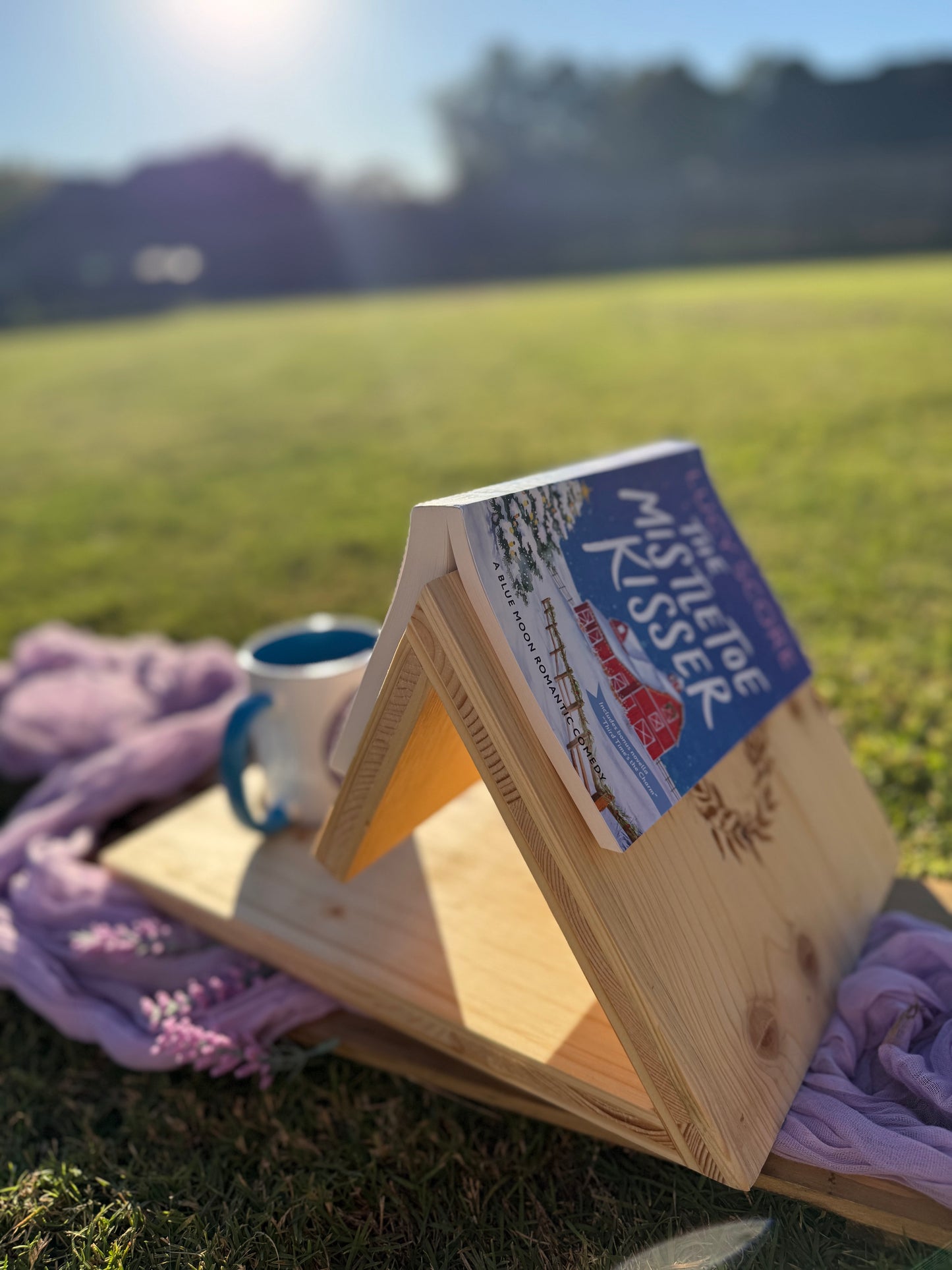 Rustic Wooden Book Stand