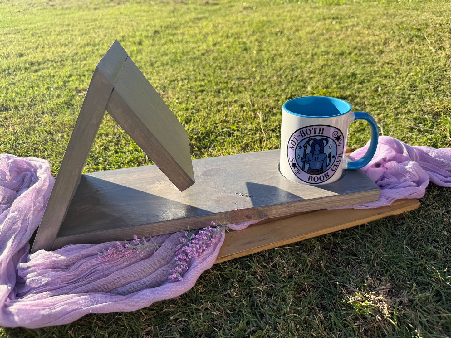 Rustic Wooden Book Stand