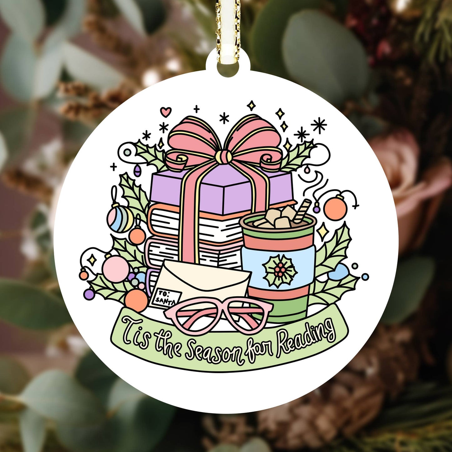 Book Christmas Ornament, Reading Bookish Gifts, Book Merch