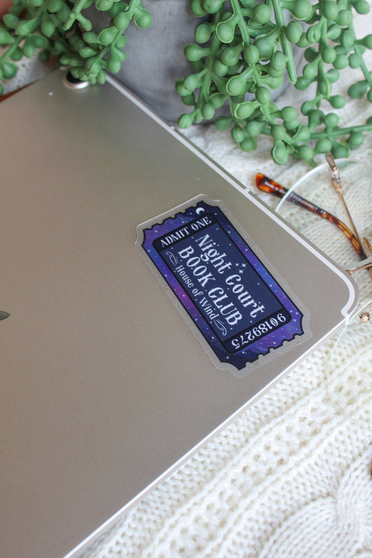 Meaggie Moos - Night Court Book Club Ticket Sticker | ACOTAR - The Secret Garden Bookery