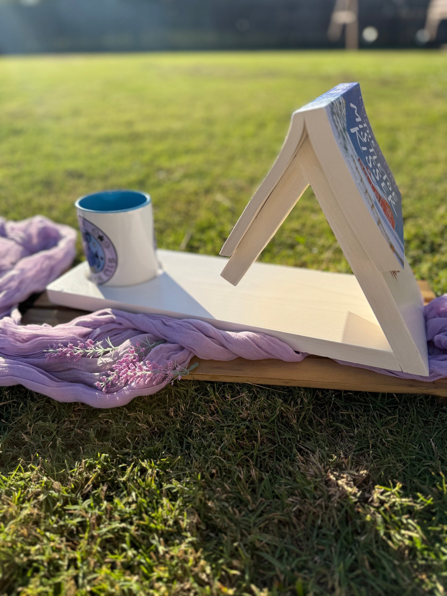 Rustic Wooden Book Stand