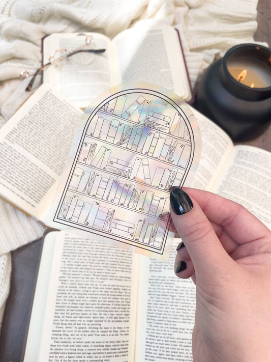 Meaggie Moos - Magical Bookshelf Sun Catcher Window Sticker - The Secret Garden Bookery